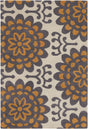 Chandra Amy Butler Amy13201 Beige / Burnt Orange / Charcoal Rugs.