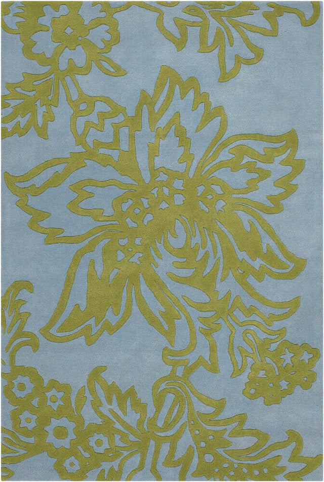Chandra Amy Butler Amy13216 Green / Blue Rugs.