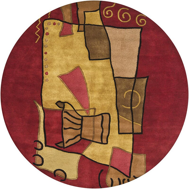 Chandra Antara ant - 115 Burgundy Rugs - Chandra - ANT115 - 576