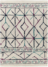 Chandra Arcon Arc33700 Cream / Red / Blue / Black Rugs.