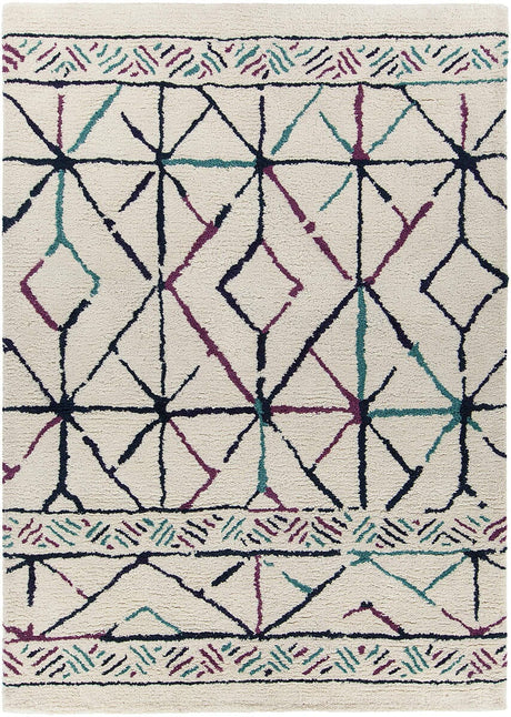 Chandra Arcon Arc33700 Cream / Red / Blue / Black Rugs.