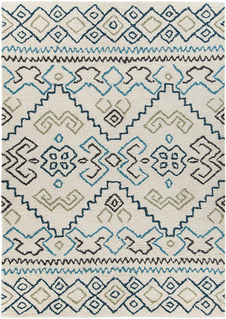 Chandra Arcon Arc33701 Cream / Grey / Blue / Black Rugs.