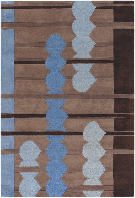 Chandra Avalisa Avl6110 Brown / Sky Blue / Dark Brown / Blue Rugs - Chandra - avl6110 - 3656