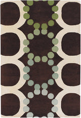 Chandra Avalisa Avl6140 Dark Brown / Green / White Rugs.