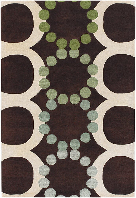 Chandra Avalisa Avl6140 Dark Brown / Green / White Rugs - Chandra - avl6140 - 23