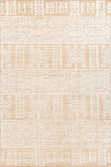 Chandra Ayla AYL-58001 White / Tan rug, flat view