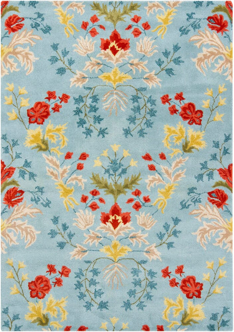 Chandra Bajrang Baj-8007 Sky Blue Rugs.