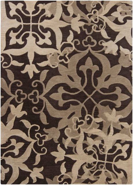 Chandra Bajrang Baj-8034 Dark Brown Rugs.