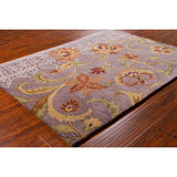 Chandra Bajrang Baj8046 Purple / Orange / White / Green Rugs.