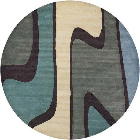 Chandra Bense Garza ben-3006 Blue Rugs.