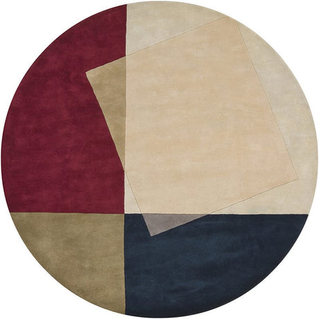 Chandra Bense Garza Ben-3007 Red / Cream / Blue / Green Rugs.