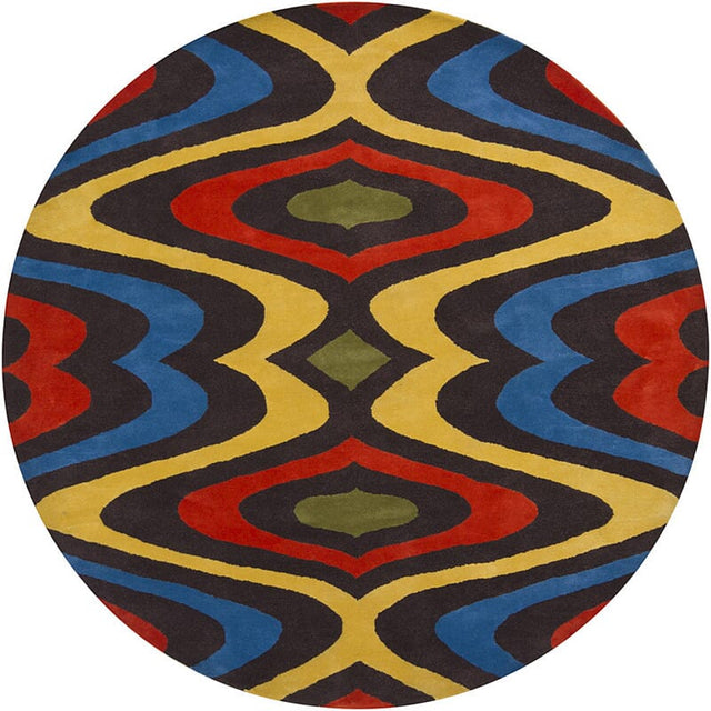 Chandra Bense Garza Ben3008 Black / Blue / Red / Yellow / Green Rugs - Chandra - ben3008 - 79rd