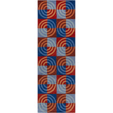 Chandra Bense Garza Ben3018 Red / Blue / Grey / Brown Rugs.