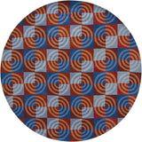Chandra Bense Garza Ben3018 Red / Blue / Grey / Brown Rugs.
