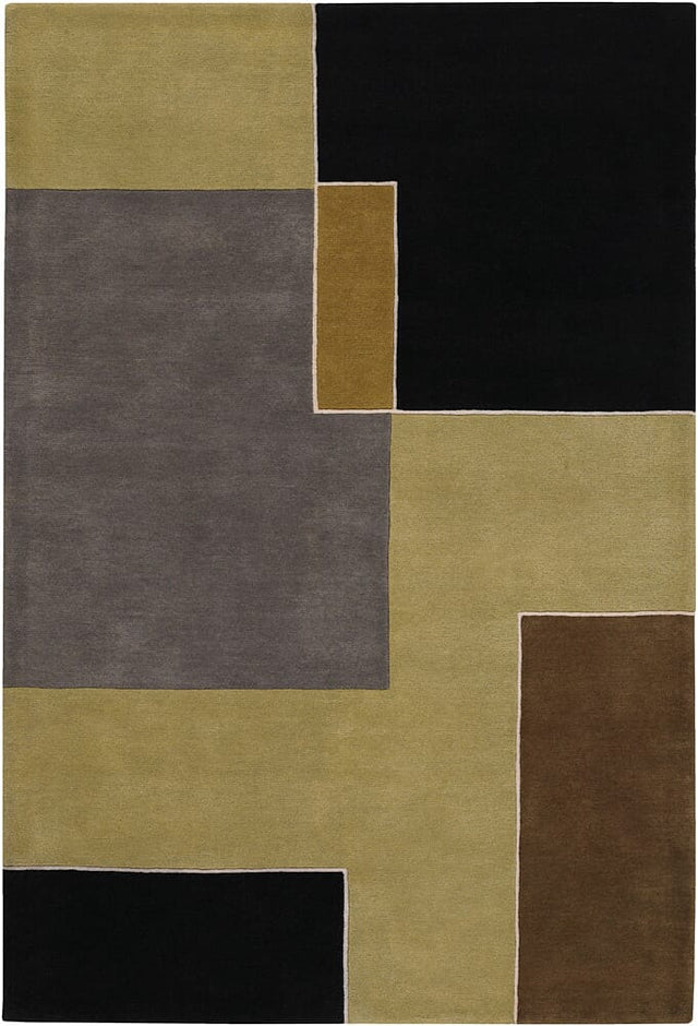 Chandra Bense Garza ben3023 Brown Rugs.