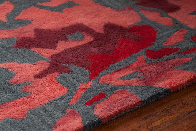 Chandra Brynn Bry42700 Red / Charcoal Rugs.