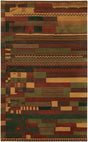 Chandra Chelsea Che1615 Burgundy / Tan / Green / Red Rugs.