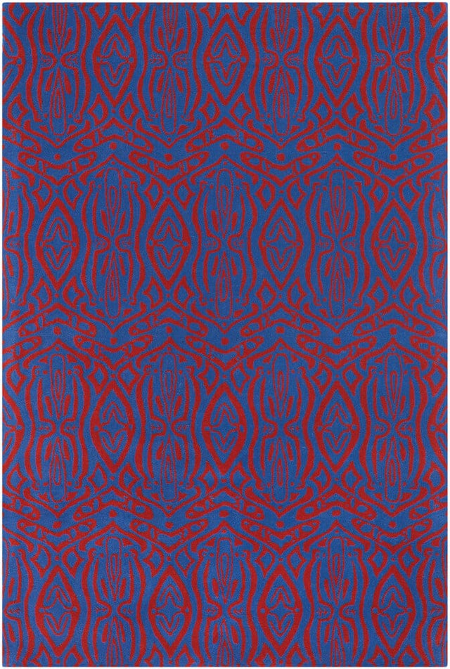 Chandra Condit Con8800 Red / Blue Rugs.