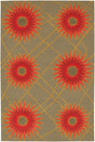 Chandra Daisa Dai12 Red / Orange / Yellow / Grey Rugs.