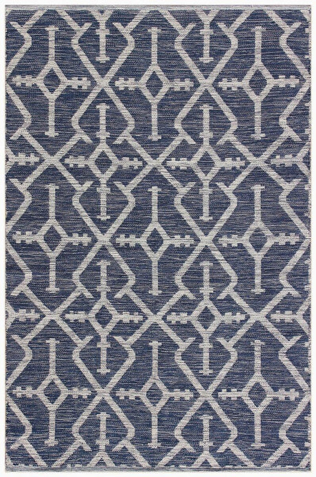 Chandra Dani Dan - 50901 Navy Blue / Beige Rugs - Chandra - dan50901 - 576