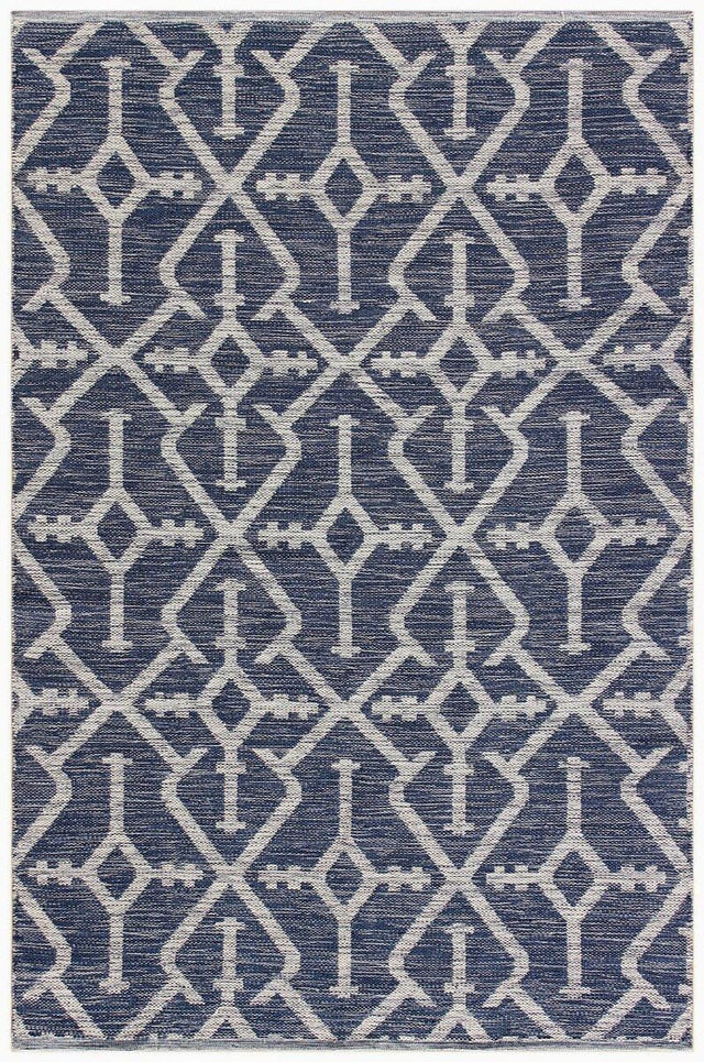 Chandra Dani Dan - 50901 Navy Blue / Beige Rugs - Chandra - dan50901 - 576