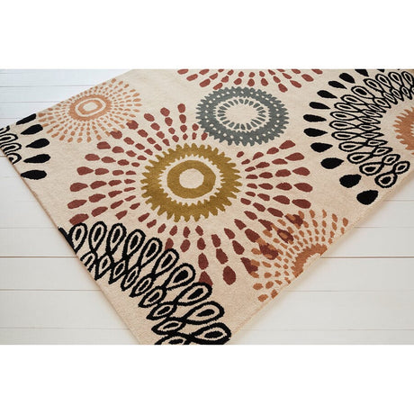 Chandra Davin Dav-25819 Cream / Red / Black / Brown / Grey Rugs.