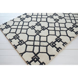 Chandra Davin Dav-25830 Black / Ivory Rugs.