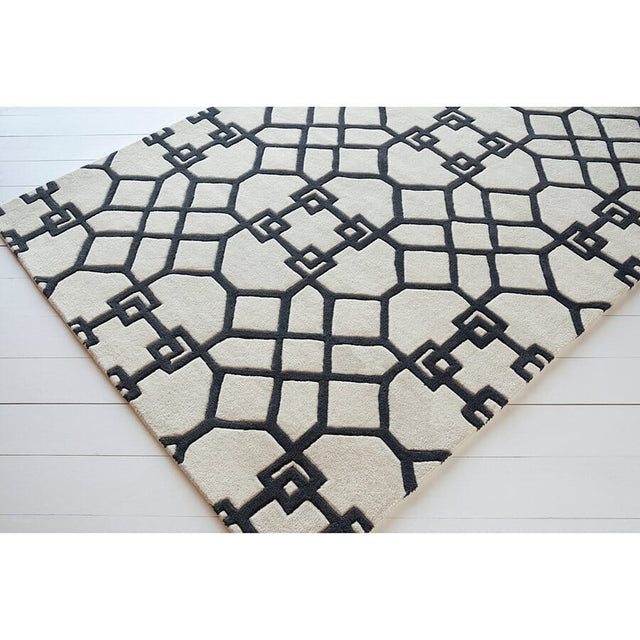 Chandra Davin Dav-25830 Black / Ivory Rugs.