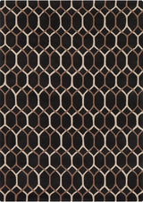 Chandra Davin Dav-25832 Black / Brown / Cream Rugs.