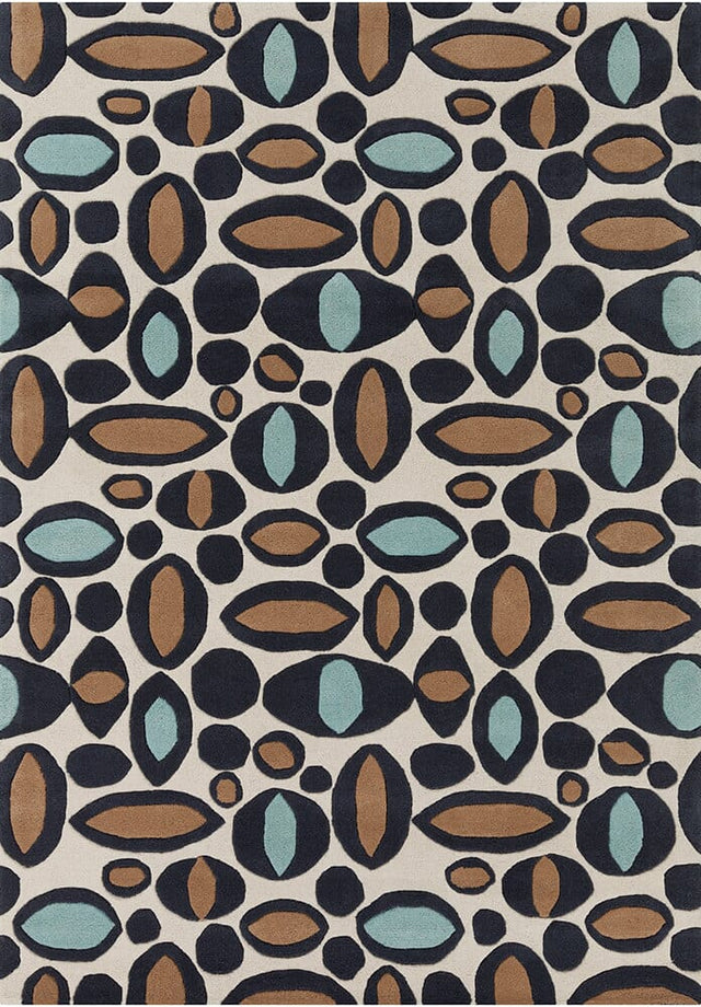 Chandra Davin Dav-25833 Black / Blue / Brown / Cream Rugs.