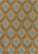 Chandra Davin Dav-25834 Brown / Blue / Tan Rugs.