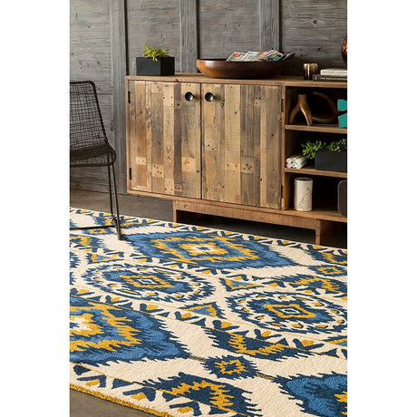 Chandra Davin Dav-25836 Gold / Blue / White Rugs.