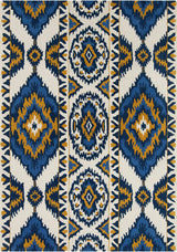 Chandra Davin Dav-25836 Gold / Blue / White Rugs.