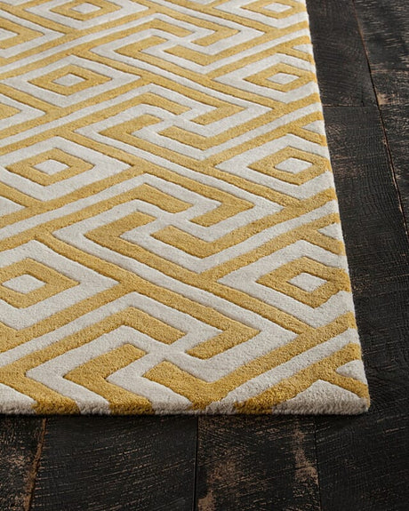 Chandra Davin Dav-25847 Yellow / Cream Rugs.