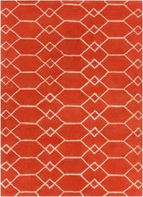 Chandra Davin Dav-25858 Orange / Cream Rugs.
