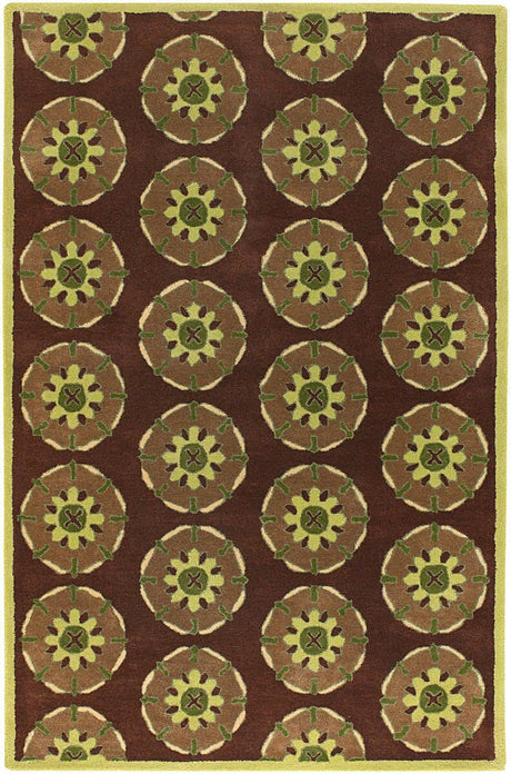 Chandra Dharma Dha7520 Brown / Green / Beige Rugs - Chandra - dha7520 - 23