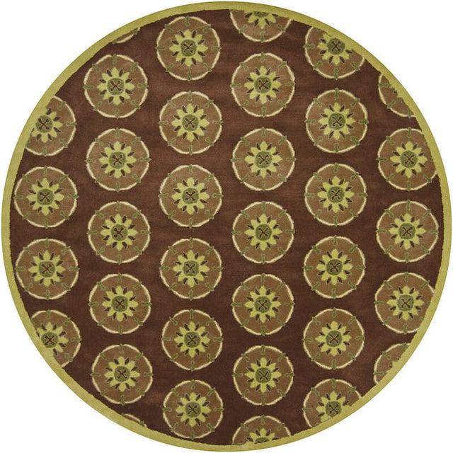 Chandra Dharma Dha7520 Brown / Green / Beige Rugs - Chandra - dha7520 - 79rd