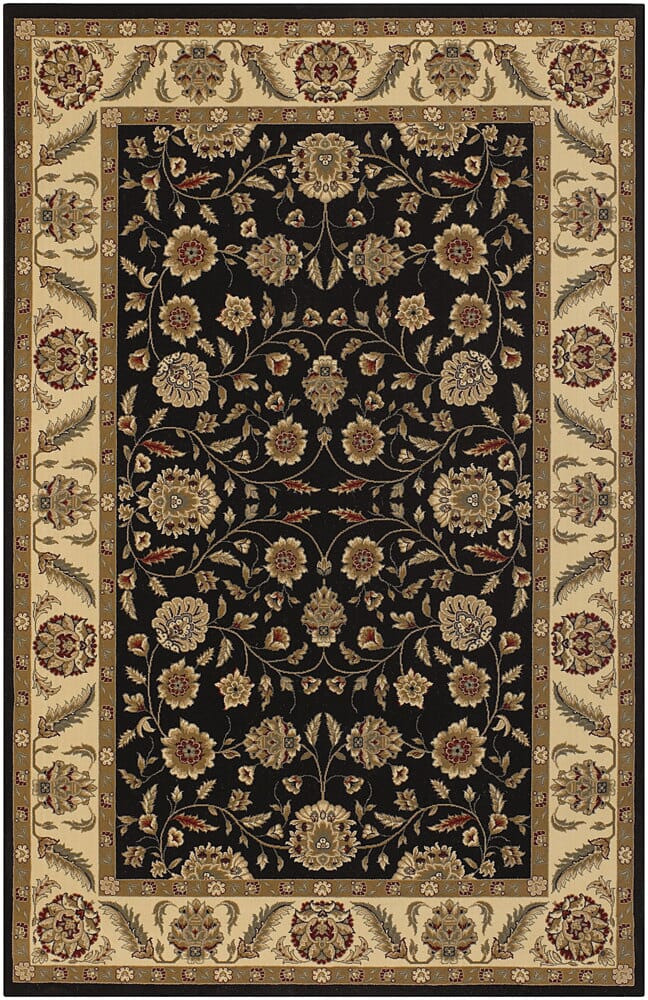 Chandra Diamond Dia10301 Black / Cream / Burgundy / Brown Rugs.