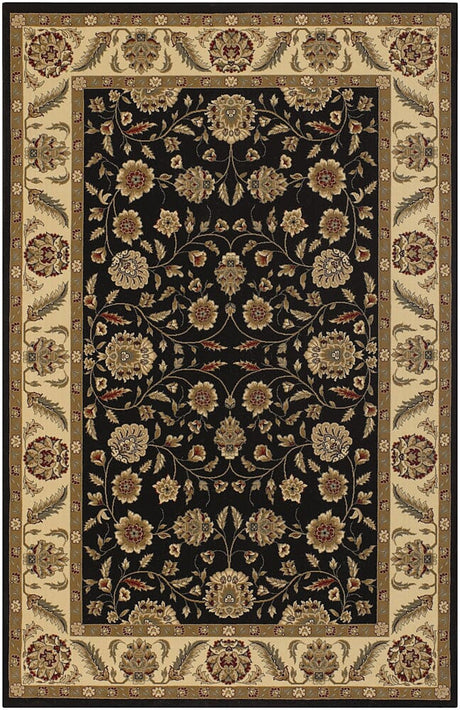 Chandra Diamond Dia10301 Black / Cream / Burgundy / Brown Rugs.