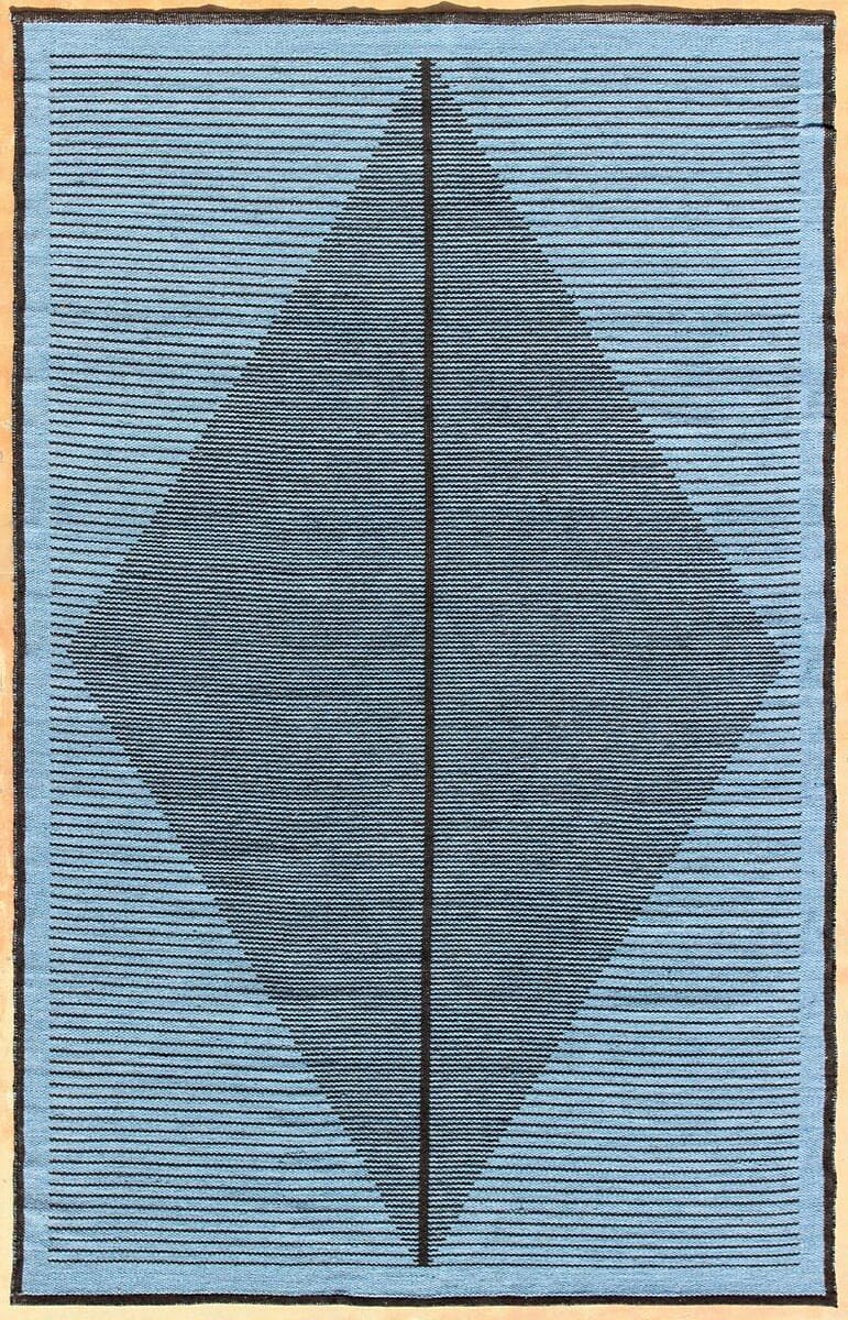 Chandra Elyza Ely-51601 Blue / Black Rugs.