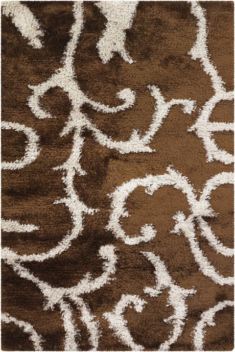 Chandra Fola Fol10602 Brown / White Rugs - Chandra - fol10602 - 79106