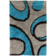 Chandra Fola Fol10623 Blue / Silver / Brown Rugs - Chandra - fol10623 - 576