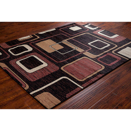 Chandra Ganesh Ganesh15 Black / Brown / Cream Rugs - Chandra - ganesh15 - 58