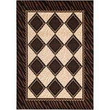 Chandra Ganesh Ganesh26 Black / Tan / Brown / Beige / Ivory Rugs.