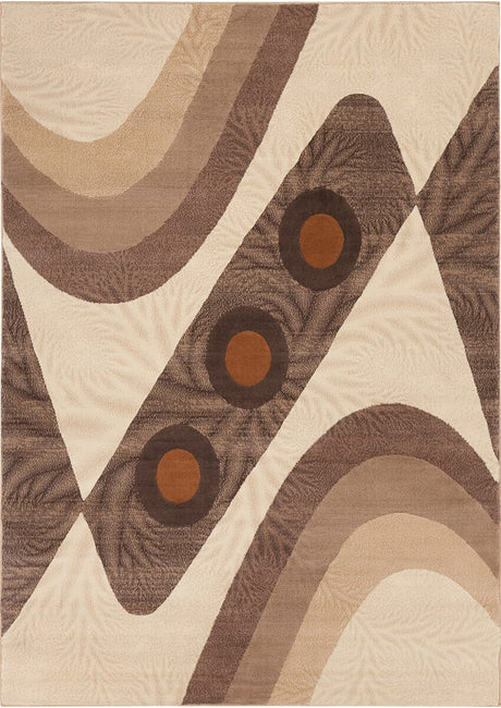 Chandra Ganesh Ganesh29 Tan / Ivory / Brown Rugs - Chandra - ganesh29 - 58