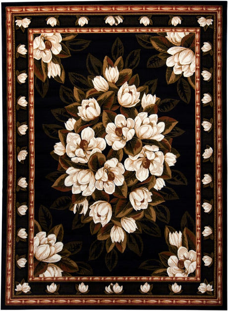 Chandra Ganesh Ganesh5 Black / Brown / Green / Cream Rugs - Chandra - ganesh5 - 58