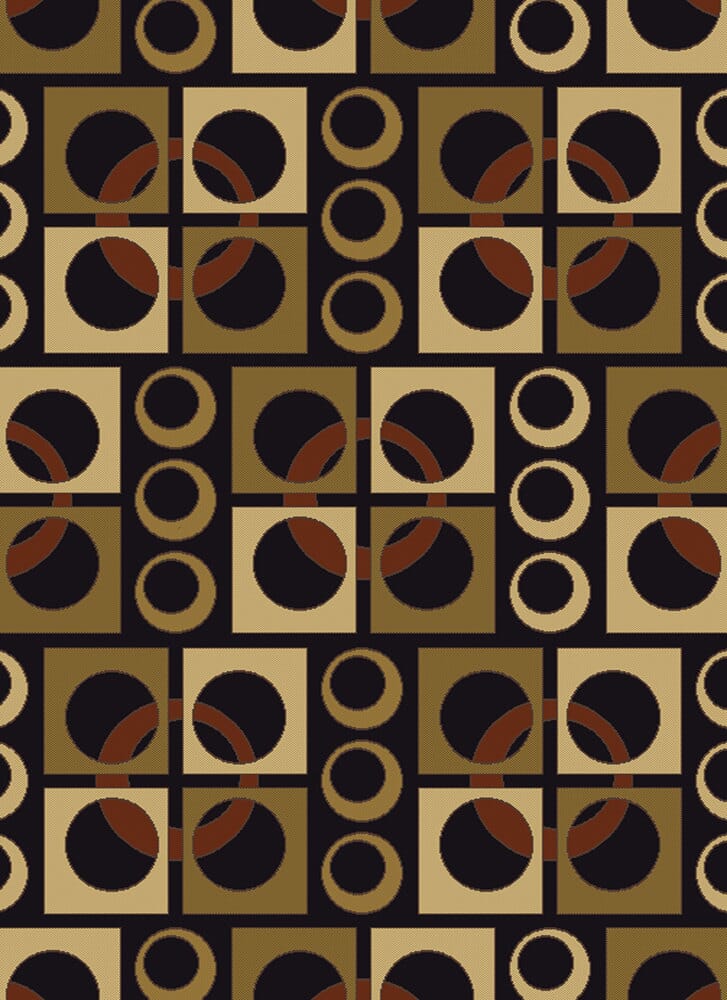 Chandra Ganesh Ganesh7 Black / Brown / Green / Cream Rugs.