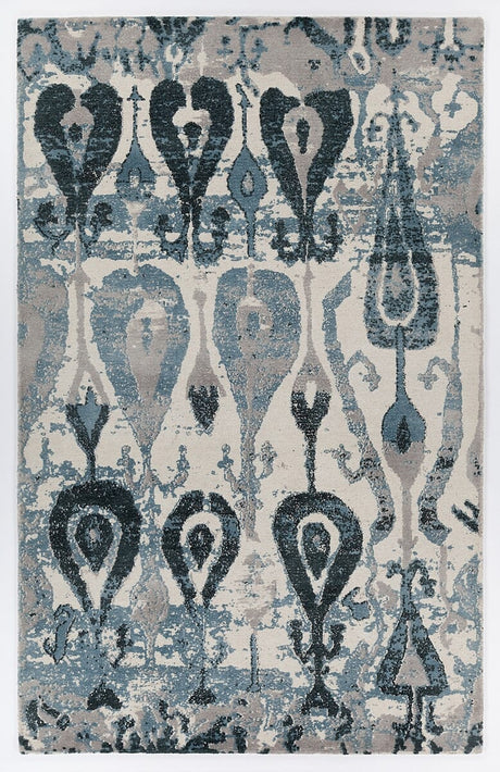 Chandra Gwen Gwe-49501 Blue / Grey / White Rugs.