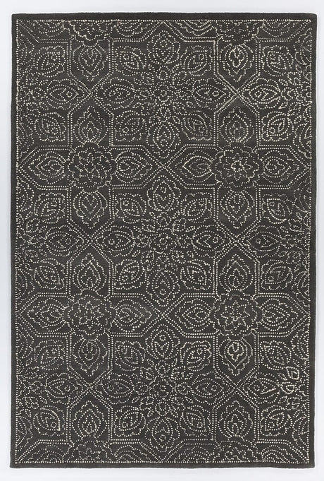 Chandra Hailee Hai - 49603 Dark Grey / White Rugs - Chandra - hai49603 - 576