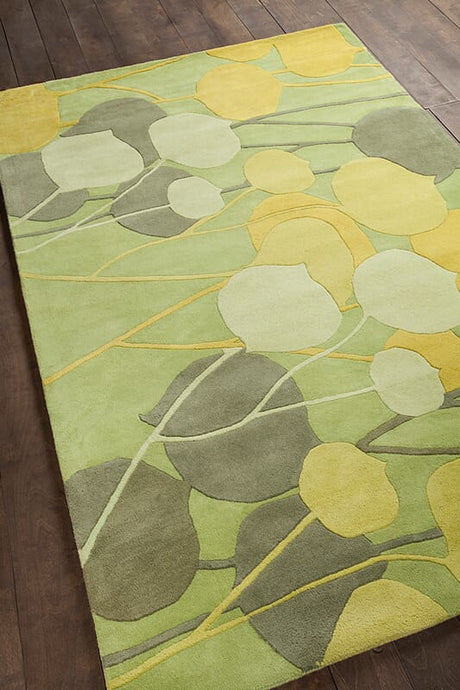 Chandra Inhabit Inh21603 Sea Green Rugs.